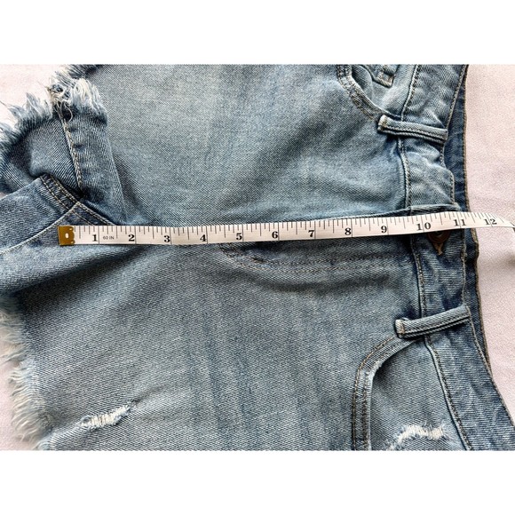 REWASH Super High-Rise Denim Jean Shorts - Distressed Cutoffs- Juniors S… - Picture 7 of 9